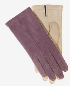 CA4538 (lilac) - Handsewn Italian Cashmere Lined Women's Carpincho Dress Gloves