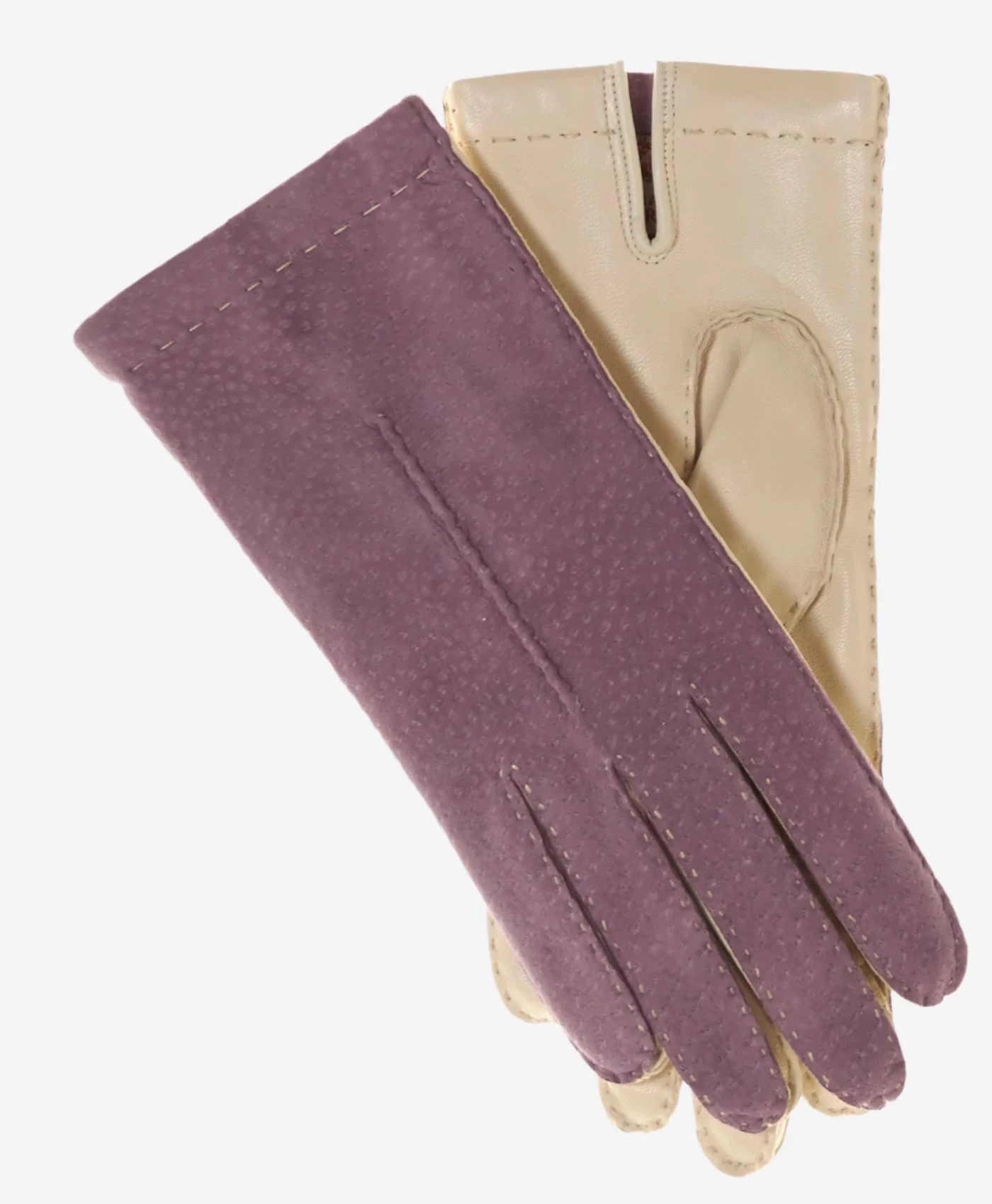 CA4538 (lilac) - Handsewn Italian Cashmere Lined Women's Carpincho Dress Gloves 1 CA4538 (lilac) - Handsewn Italian Cashmere Lined Women's Carpincho Dress Gloves