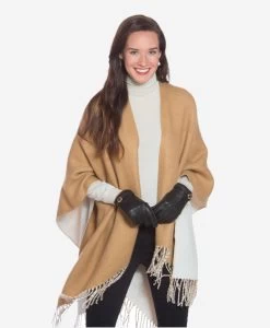 CA4661 (black) - Women's Handsewn Cashmere Lined Deerskin Gloves With Distinctive Strap And Buckle -Fratelli Orsini Shop ca4661 blk1 l
