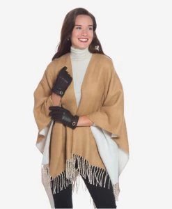 CA4661 (black) - Women's Handsewn Cashmere Lined Deerskin Gloves With Distinctive Strap And Buckle -Fratelli Orsini Shop ca4661 blk3 l