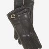 CA4661 (black) - Women's Handsewn Cashmere Lined Deerskin Gloves With Distinctive Strap And Buckle