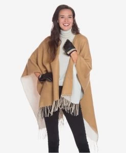 CA4662 (black) - Women's Italian Cashmere Lined Leather Gloves With Multi-color Inner Cuff -Fratelli Orsini Shop ca4662 blk2 1