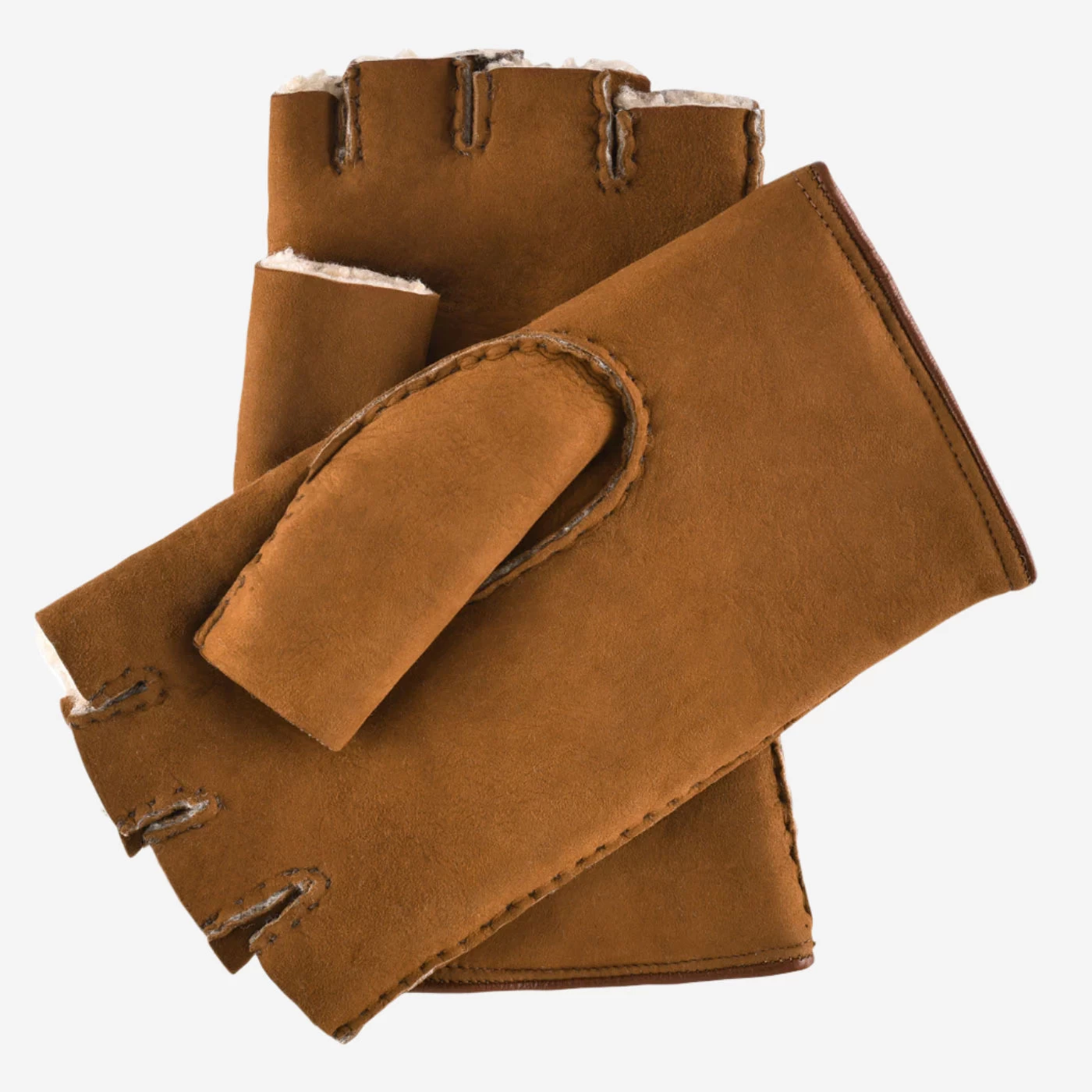CA4956 (cognac) - Women’s Suede Driving Gloves With Lambswool Lining & Metal Studs 2 CA4956 (cognac) - Women’s Suede Driving Gloves With Lambswool Lining & Metal Studs - Image 2