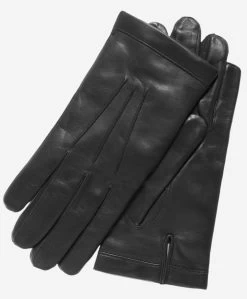 CC3001 (black) - Men's Italian Cashmere Lined Leather Gloves