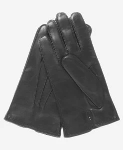 CC3104 (black) - Men's Handsewn Cashmere Lined Leather Gloves -Fratelli Orsini Shop cc3104 1 l