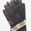 CC3104 (black) - Men's Handsewn Cashmere Lined Leather Gloves