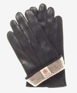 CC3104 (black) - Men's Handsewn Cashmere Lined Leather Gloves