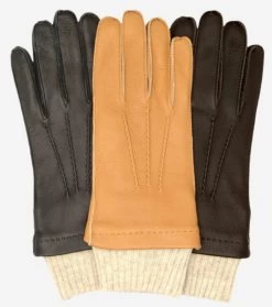 CC3115 (saddle) - Men's Italian Deerskin Leather Gloves With Cashmere Lining 13 CC3115 (saddle) - Men's Italian Deerskin Leather Gloves With Cashmere Lining -Fratelli Orsini Shop cc3115