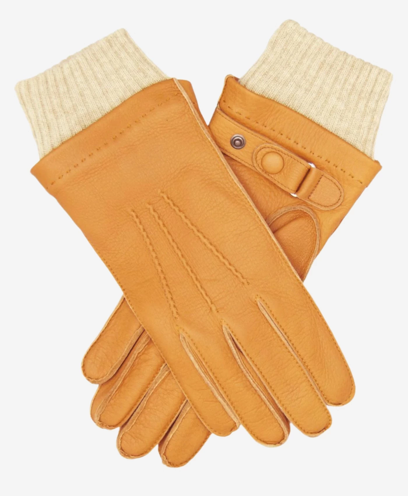 CC3115 (saddle) - Men's Italian Deerskin Leather Gloves With Cashmere Lining 1 CC3115 (saddle) - Men's Italian Deerskin Leather Gloves With Cashmere Lining