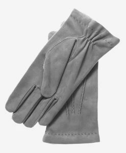 CC3117 (grey) - Men's Italian Cashmere Lined Suede Formal And Dress Leather Gloves