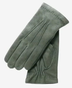 CC3117 (slate) - Men's Italian Cashmere Lined Suede Formal And Dress Leather Gloves