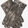 CC3239 (black) - Men's Italian Cashmere Lined Lambskin Gloves With Belt