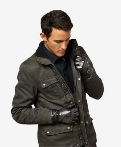 CC3301 (black) - Men's Italian Cashmere Lined Touchscreen Leather Gloves 15 CC3301 (black) - Men's Italian Cashmere Lined Touchscreen Leather Gloves -Fratelli Orsini Shop cc3301blk v1 l