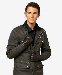 CC3301 (brown) - Men's Italian Cashmere Lined Touchscreen Leather Gloves -Fratelli Orsini Shop cc3301brn v1 l