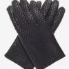 CC3339 (black) - Men's Woven Leather Gloves With Cashmere Lining