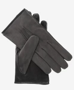 CC3434 (grey) - Men's Suede And Lambskin Gloves With Cashmere Lining