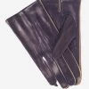 CC3592 (blue) - Men's Italian Leather Gloves With Two-Tone Contrast Colors