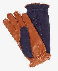 CC3640 (blue) - Men's Handsewn Suede And Lambskin Gloves With Italian Cashmere Lining -Fratelli Orsini Shop cc3640 1 l