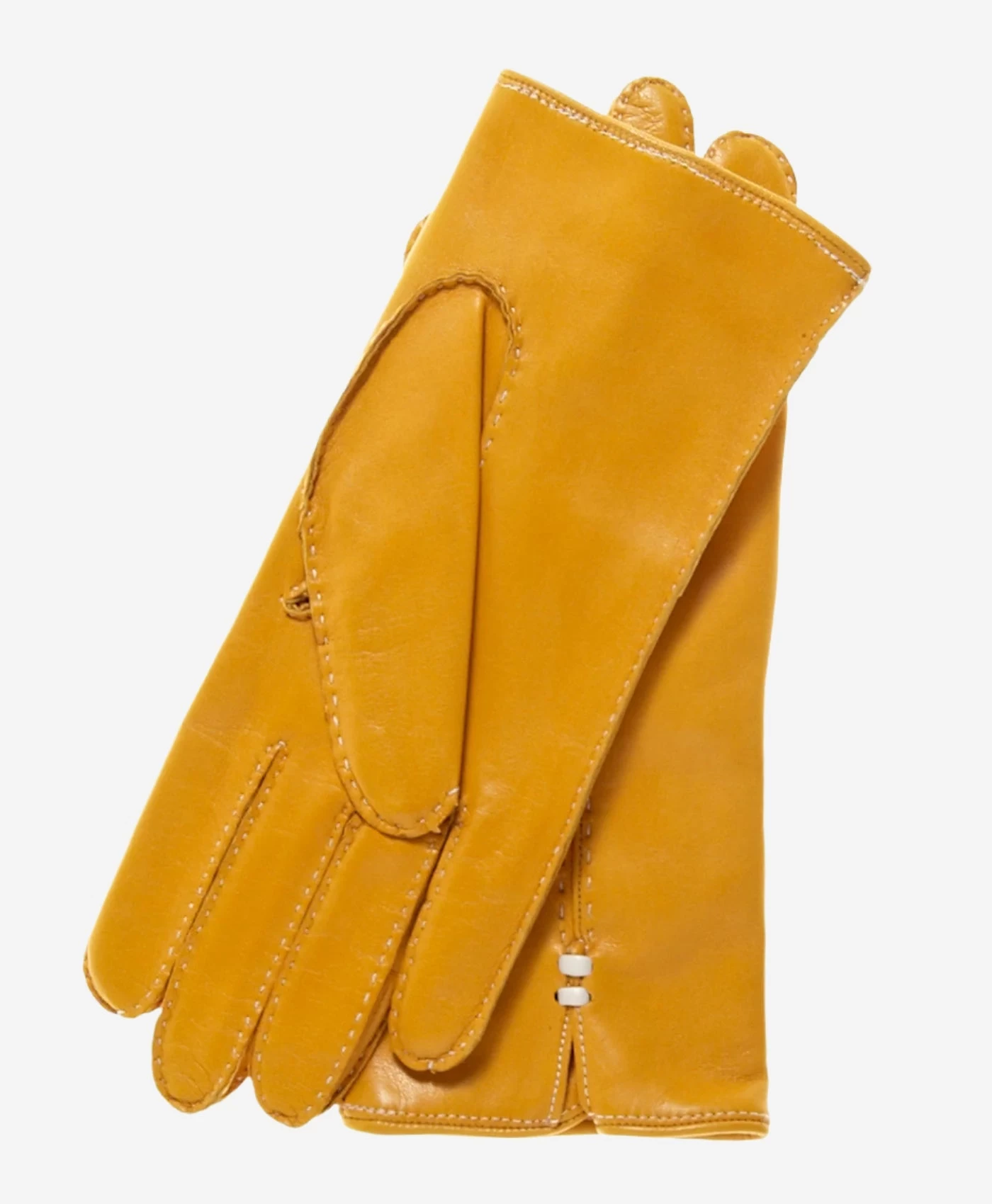 CC4301 (canary) - Women's Handsewn Italian Cashmere Lined Leather Gloves 2 CC4301 (canary) - Women's Handsewn Italian Cashmere Lined Leather Gloves - Image 2