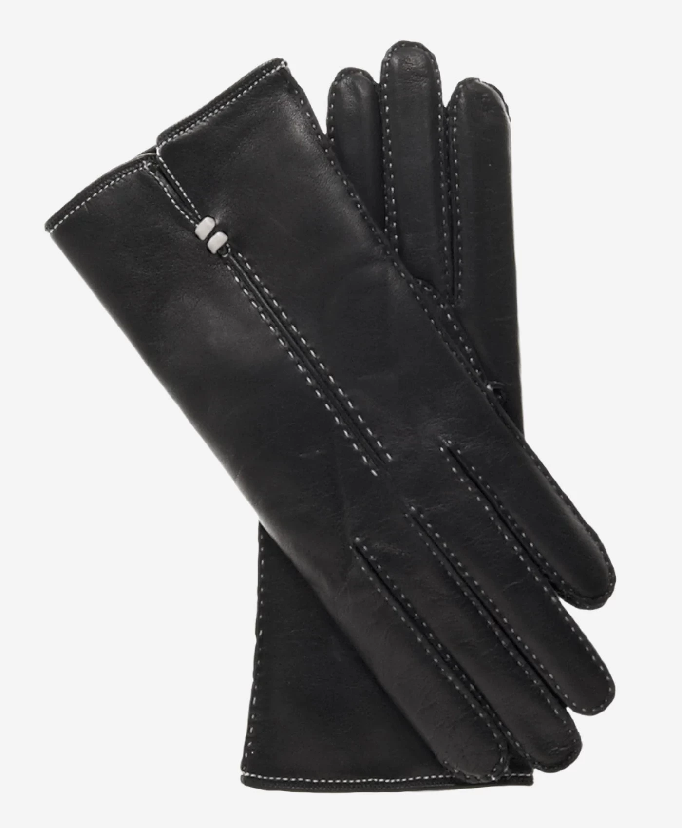 CC4301 (black) - Women's Handsewn Italian Cashmere Lined Leather Gloves 2 CC4301 (black) - Women's Handsewn Italian Cashmere Lined Leather Gloves - Image 2