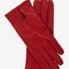 CC4301 (red) - Women's Handsewn Italian Cashmere Lined Leather Gloves