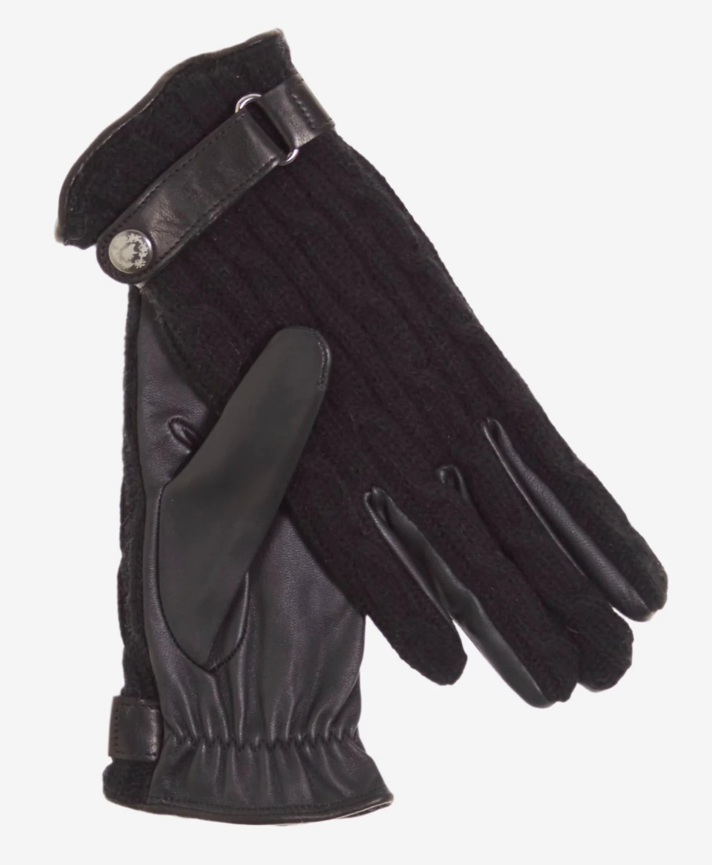 CC4510 (black) - Women's Cable Knit Cashmere And Leather Winter Gloves 1 CC4510 (black) - Women's Cable Knit Cashmere And Leather Winter Gloves
