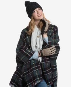 CC4510 (nat) - Women's Cable Knit Cashmere And Leather Winter Gloves -Fratelli Orsini Shop cc4510nat 1 l