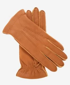 CC4515 (saddle) - Women's Italian Cashmere Lined Deerskin Gloves