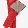 CC4879W4 (red) - "4 Button Length" Italian Cashmere Lined Gloves With Side Zipper