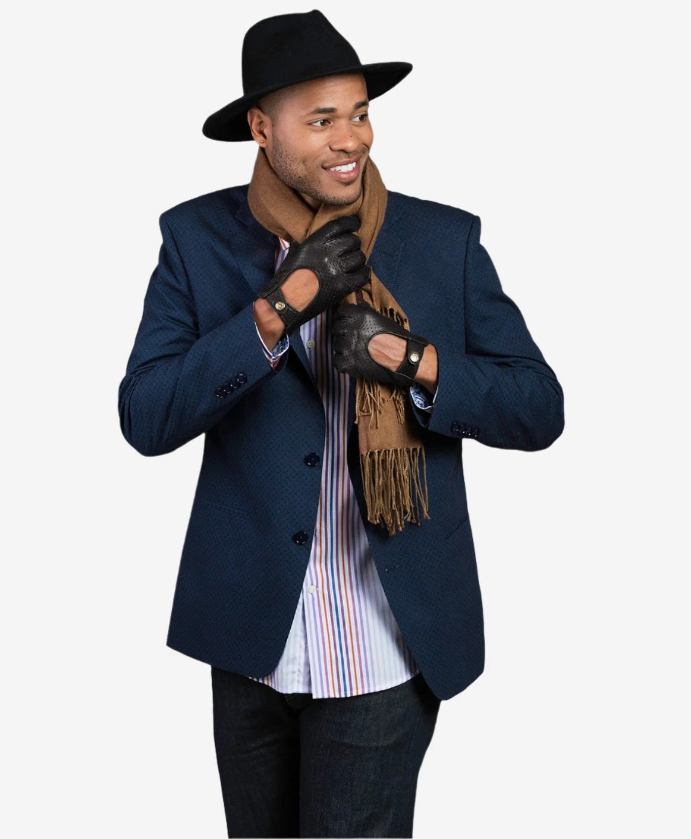 CD3466 (black) - Men's Ventilated Leather Driving Gloves 4 CD3466 (black) - Men's Ventilated Leather Driving Gloves - Image 4