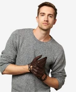 CD3501 (brown) - Men's Handsewn Italian Lambskin Leather Driving Gloves 12 CD3501 (brown) - Men's Handsewn Italian Lambskin Leather Driving Gloves -Fratelli Orsini Shop cd3501brn v1 l