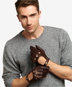 CD3501 (brown) - Men's Handsewn Italian Lambskin Leather Driving Gloves 11 CD3501 (brown) - Men's Handsewn Italian Lambskin Leather Driving Gloves -Fratelli Orsini Shop cd3501brn v3 l