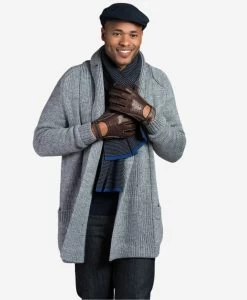 CD3528 (brown) - Men's Italian Leather Driving Gloves With Cashmere Lining -Fratelli Orsini Shop cd3528brn 1 l