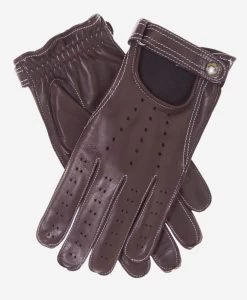 CD3528 (brown) - Men's Italian Leather Driving Gloves With Cashmere Lining -Fratelli Orsini Shop cd3528brn l