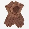 CD4010 (brown) - Women's Italian Leather Driving Gloves