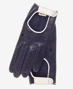 CD4134 (navy) - Women's Italian Lambskin Driving Gloves