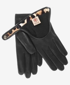 CD4136 (black) - Women's Italian Cashmere Lined Leather Driving Gloves