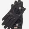 CD4378 (black) - Women's Sporty Italian Leather Driving Gloves
