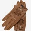 CD4378 (saddle) - Women's Sporty Italian Leather Driving Gloves