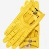 CD4378 (yellow) - Women's Sporty Italian Leather Driving Gloves