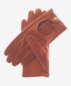 CD4466 (cognac) - Women's Ventilated Leather Driving Gloves