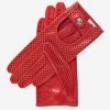 CD4466 (red) - Women's Ventilated Leather Driving Gloves