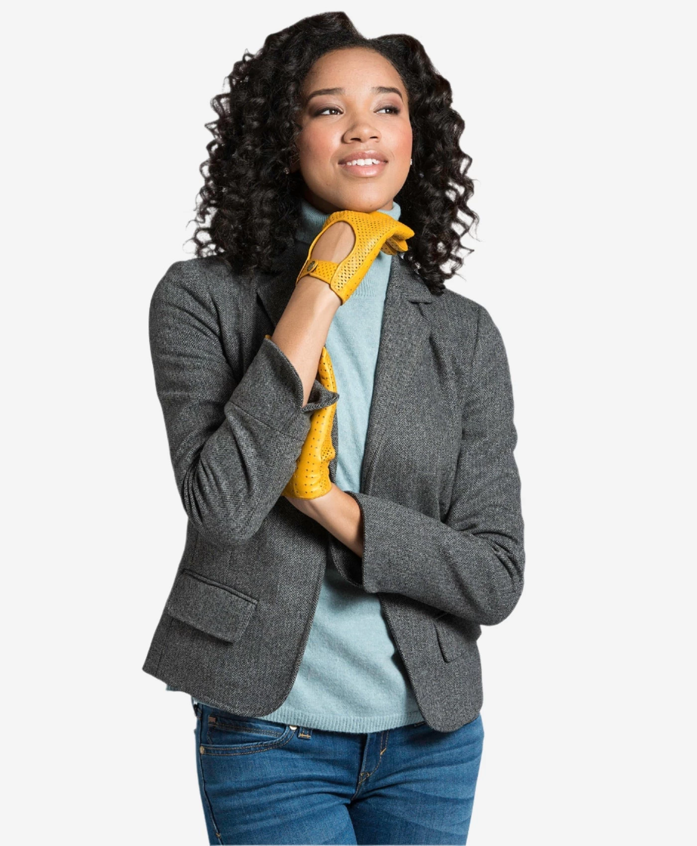 CD4466 (yellow) - Women's Ventilated Leather Driving Gloves 2 CD4466 (yellow) - Women's Ventilated Leather Driving Gloves - Image 2