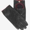 CD4927 (black) - Ladies Driving Gloves With Accent Piping