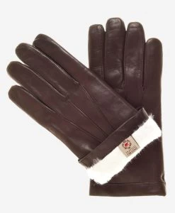 CR3001 (brown) - Men's Italian Rabbit Fur Gloves