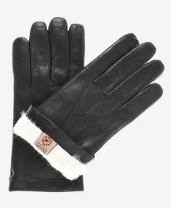 CR3302 (black) - Men's Cadet Italian Rabbit Fur Gloves With Shorter Fingers