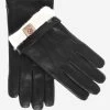 CR3303 (black) - Men's Italian Rabbit Fur Gloves With Longer Fingers