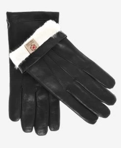 CR3303 (black) - Men's Italian Rabbit Fur Gloves With Longer Fingers