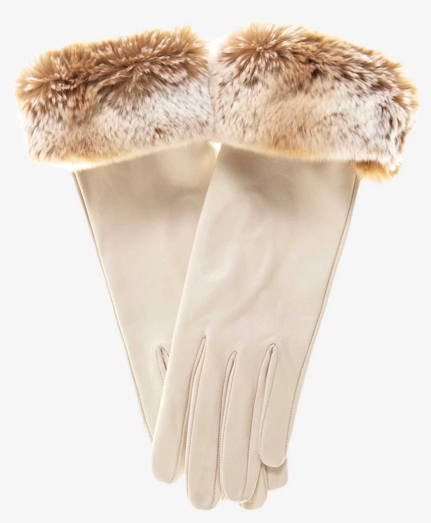 CR4405 (cream) - Women's Italian Rex Rabbit Fur Cuff Winter Leather Gloves 1 CR4405 (cream) - Women's Italian Rex Rabbit Fur Cuff Winter Leather Gloves