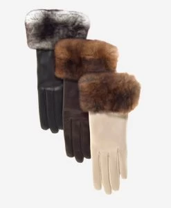 CR4450 (brown) - Women's Italian Orylag Rabbit Fur Cuff Cashmere Lined Winter Leather Gloves -Fratelli Orsini Shop cr4450 a l 4944d9da ee27 47d5 b9ce 165ae3f2c04d